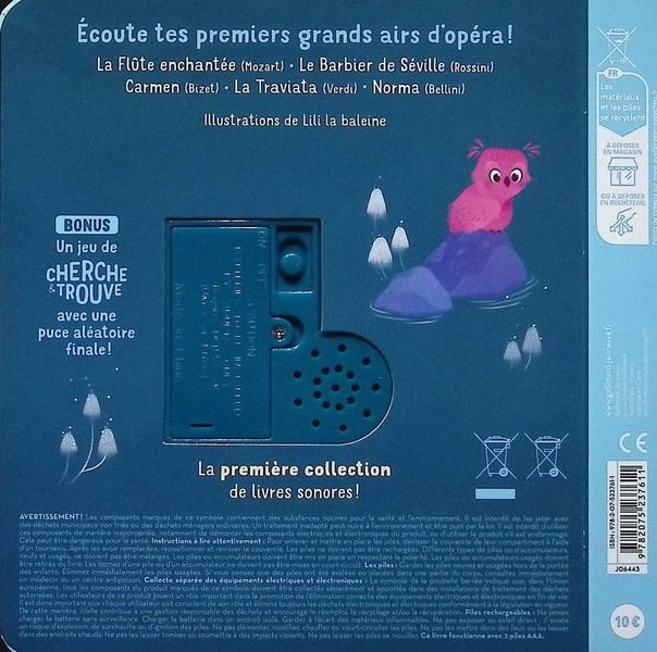 Quatrième de couverture de « MES GRANDS AIRS D'OPERA - DES SONS A ECOUTER, DES IMAGES A REGARDER »