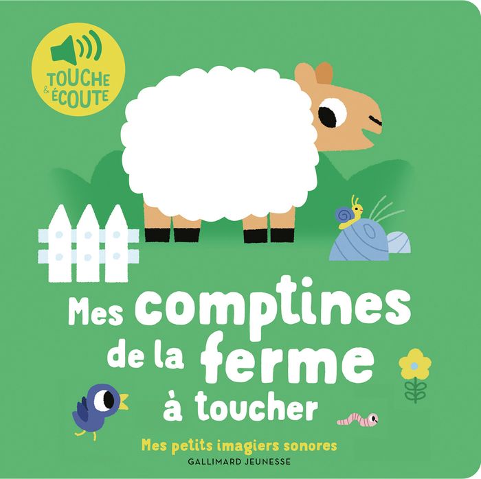 Couverture du livre « MES COMPTINES DE LA FERME A TOUCHER », librairie Les Contes Infusés à Corte