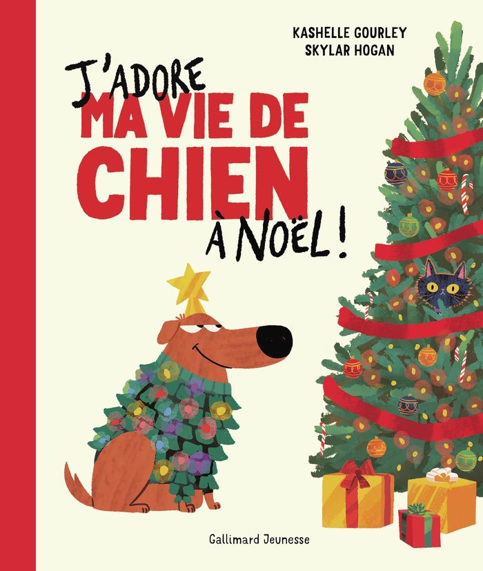 Couverture du livre « J'ADORE MA VIE DE CHIEN A NOEL ! », librairie Les Contes Infusés à Corte