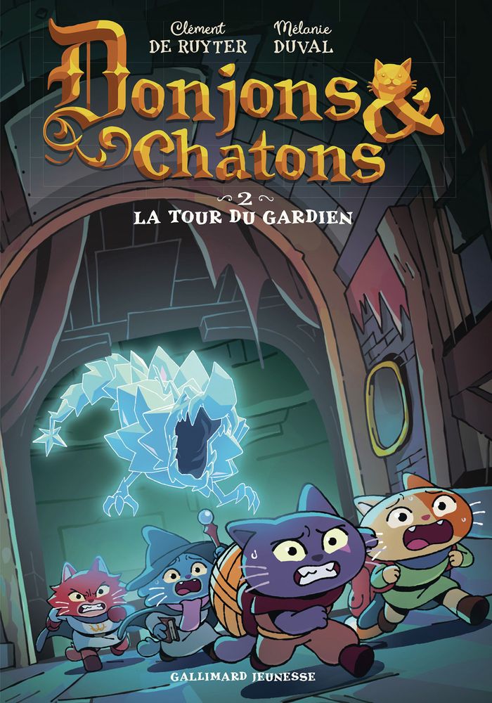 Couverture du livre « DONJONS ET CHATONS T2 - VOL02 - LA TOUR DU GARDIEN » de V. Rubio-Barreau, librairie Les Contes Infusés à Corte