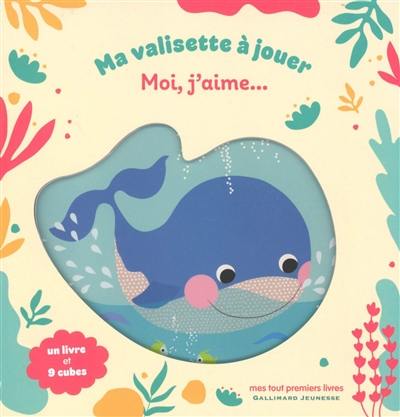 Couverture du livre « MOI, J'AIME... - MA VALISETTE A JOUER-UN LIVRE ET 9 CUBES », librairie Les Contes Infusés à Corte