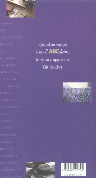Quatrième de couverture de « L'ABCDAIRE DES OBJETS D'ECRITURE - VOL152 »