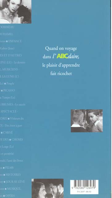 Quatrième de couverture de « L'ABCDAIRE DE PREVERT - ILLUSTRATIONS, COULEUR »