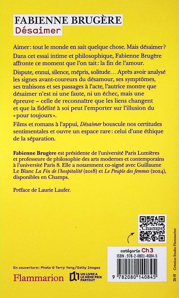 Quatrième de couverture de « DESAIMER - MANUEL D'UN RETOUR A LA VIE »