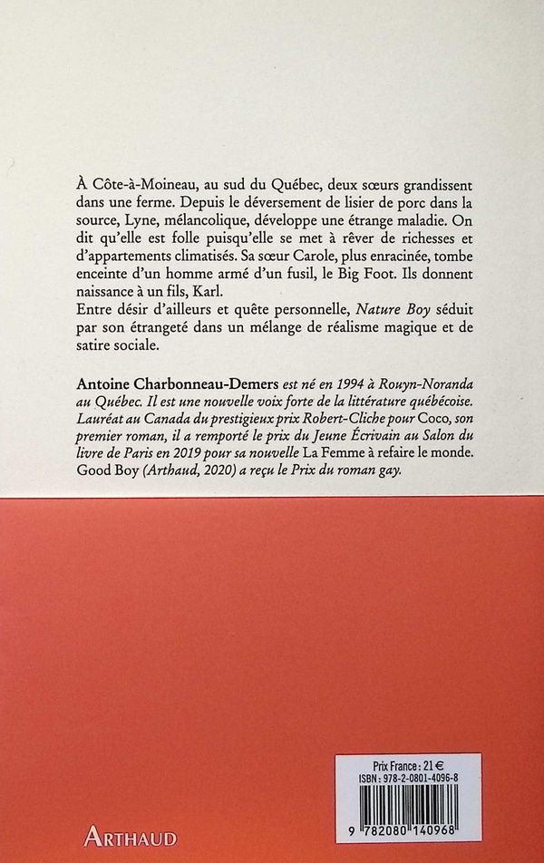 Quatrième de couverture de « Nature boy : roman »