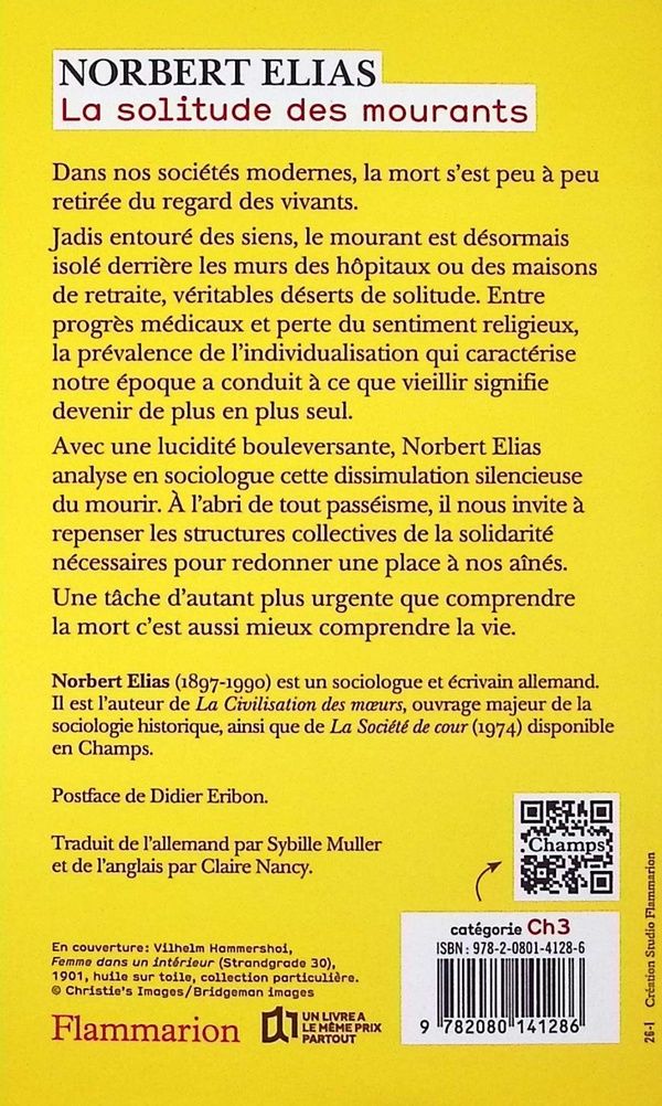 Quatrième de couverture de « La Solitude des mourants : suivi de Vieillir et mourir »