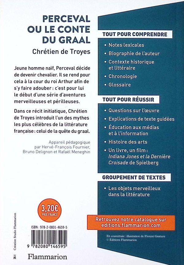 Quatrième de couverture de « Perceval ou le Conte du graal : Chrétien de troyes »