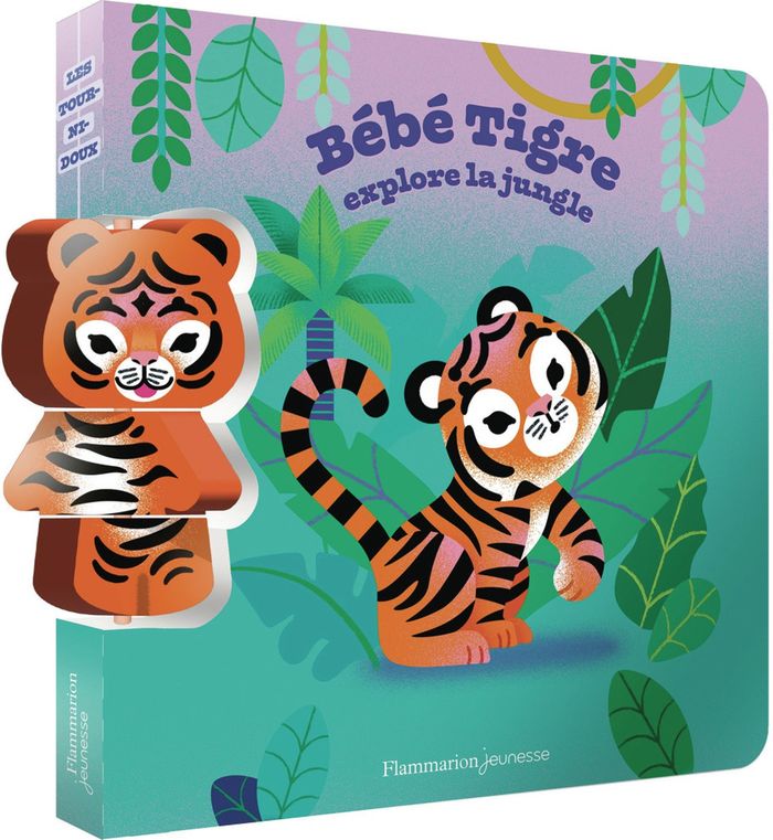 Couverture du livre « LES TOURNIDOUX - BEBE TIGRE EXPLORE LA JUNGLE » de Brunelliere/vidard, librairie Les Contes Infusés à Corte