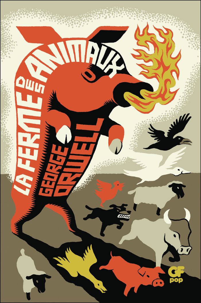 Couverture du livre « La Ferme des animaux » de George Orwell, librairie Les Contes Infusés à Corte