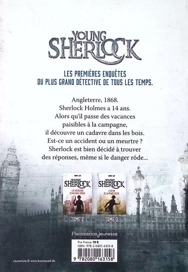 Quatrième de couverture de « YOUNG SHERLOCK - VOL01 - L'OMBRE DE LA MORT »