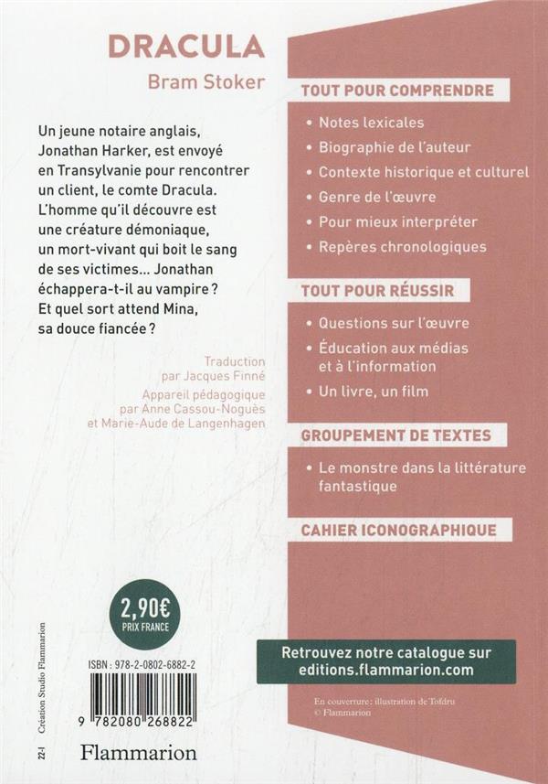 Quatrième de couverture de « Dracula »