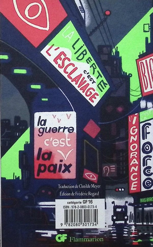Quatrième de couverture de « Mille neuf cent quatre-vingt-quatre »