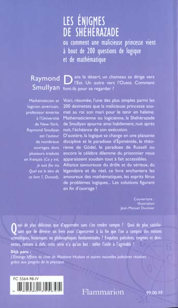 Quatrième de couverture de « LES ENIGMES DE SHEHERAZADE »