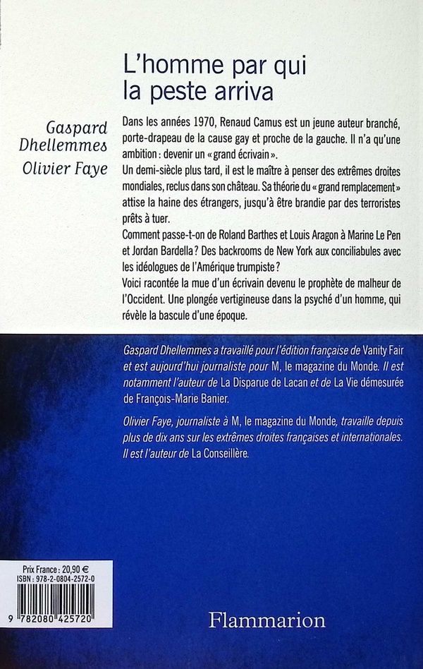 Quatrième de couverture de « L'homme par qui la peste arriva »