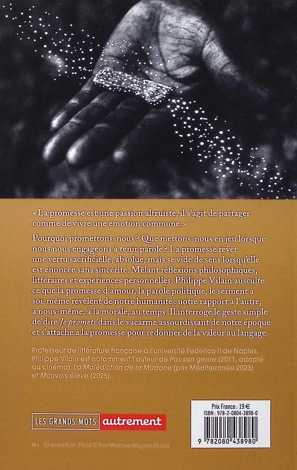 Quatrième de couverture de « La promesse : échapper aux vaines paroles »