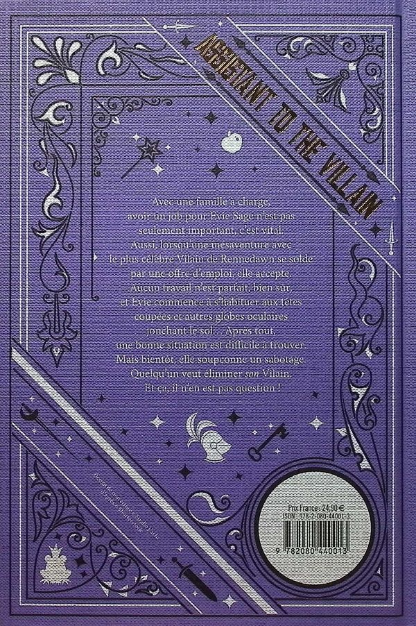 Quatrième de couverture de « ASSISTANT TO THE VILLAIN - VOL01 - EDITION RELIEE »