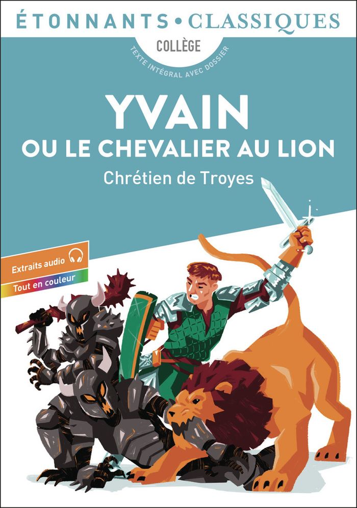 Couverture du livre « Yvain ou Le chevalier au lion » de Chrétien de Troyes, librairie Les Contes Infusés à Corte