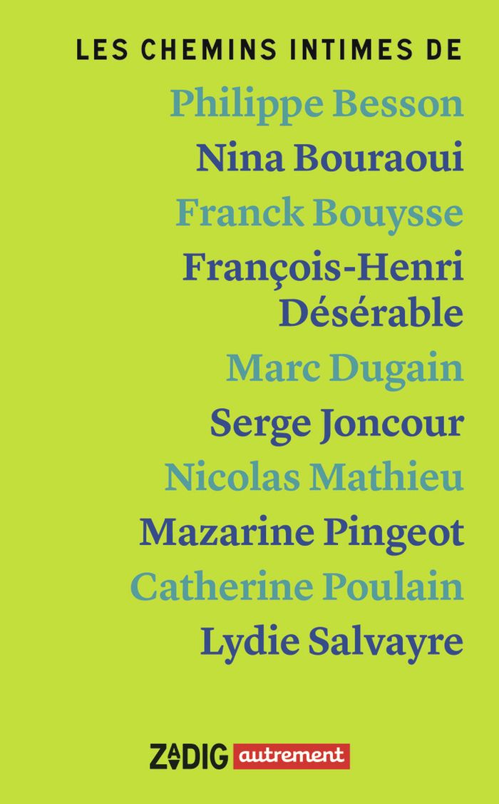 Couverture du livre « Chemins intimes » de Philippe Besson, librairie Les Contes Infusés à Corte