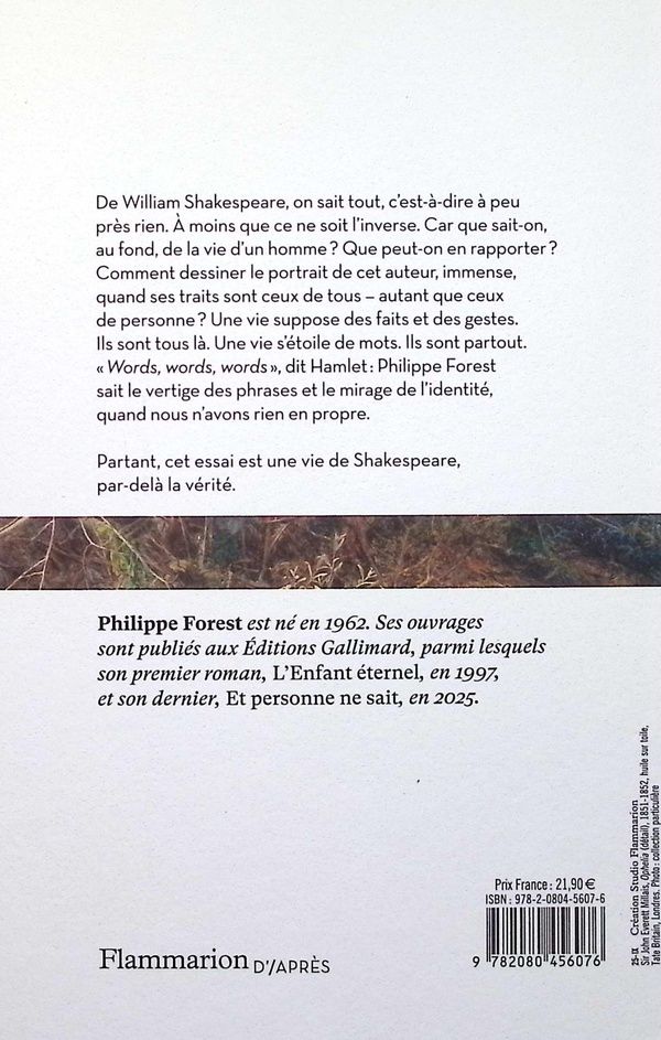 Quatrième de couverture de « Shakespeare : quelqu'un, tout le monde et puis personne »