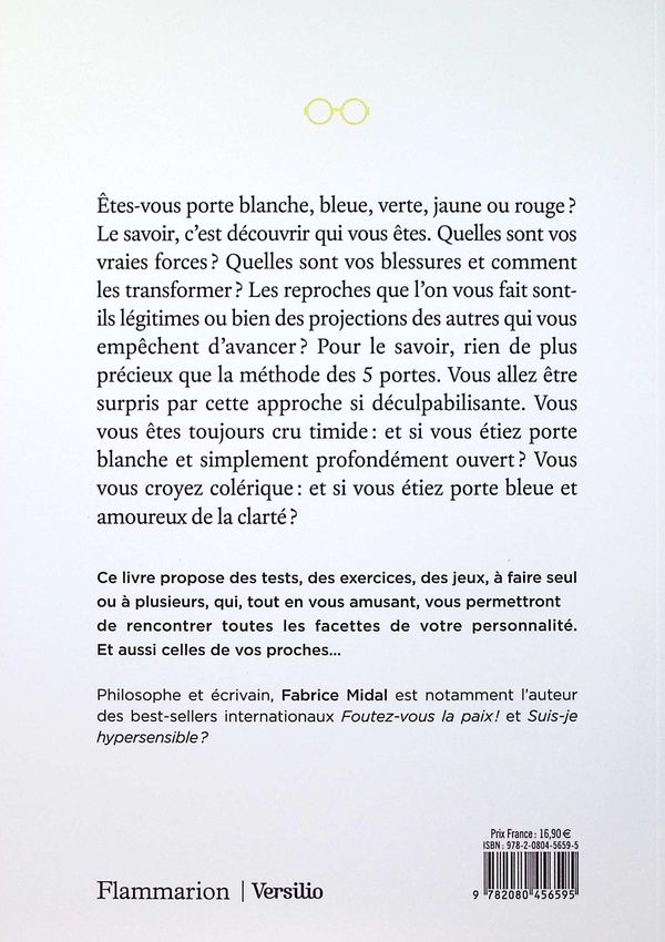 Quatrième de couverture de « Le jeu des 5 portes : des tests, des exercices, des jeux pour se connaître »