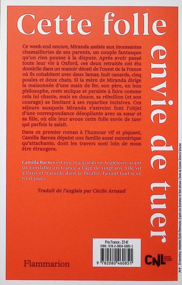Quatrième de couverture de « Cette folle envie de tuer »