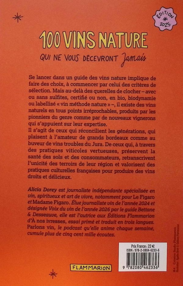 Quatrième de couverture de « 100 vins nature qui ne vous décevront jamais »
