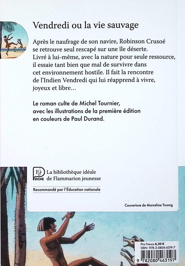 Quatrième de couverture de « Vendredi ou La vie sauvage »