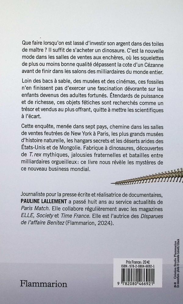 Quatrième de couverture de « Jurassic Fric »
