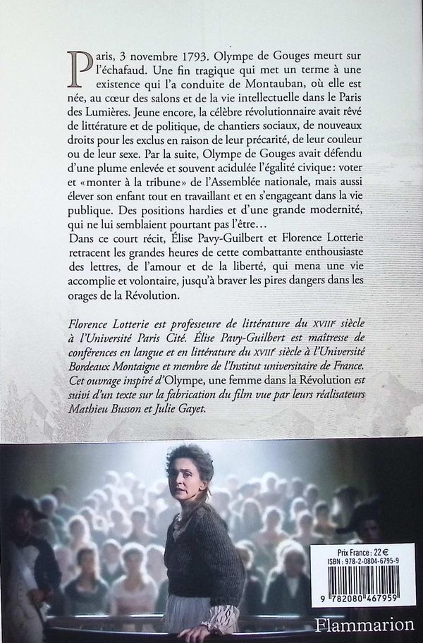 Quatrième de couverture de « Olympe de Gouges : une femme dans la Révolution »