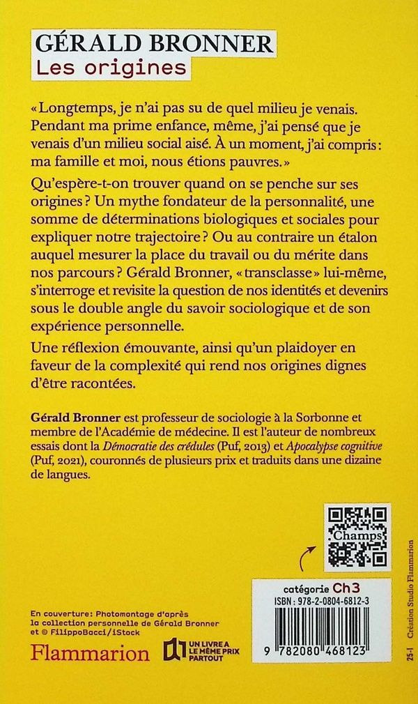 Quatrième de couverture de « Les origines : pourquoi devient-on qui l'on est ? »