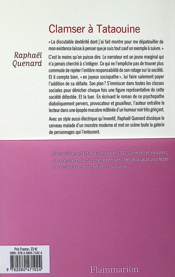 Quatrième de couverture de « Clamser à Tataouine : roman »