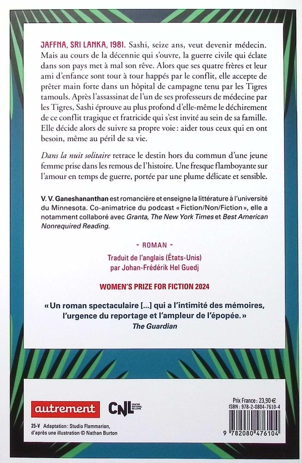 Quatrième de couverture de « Dans la nuit solitaire : roman »
