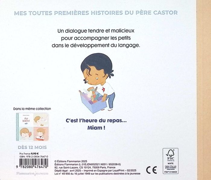 Quatrième de couverture de « À table ! »