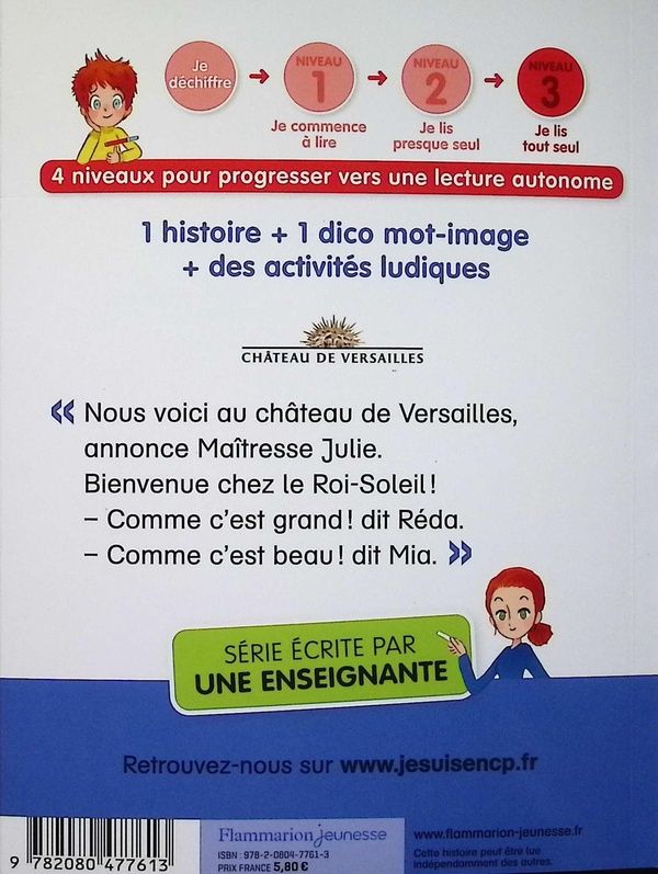 Quatrième de couverture de « Au château de Versailles »