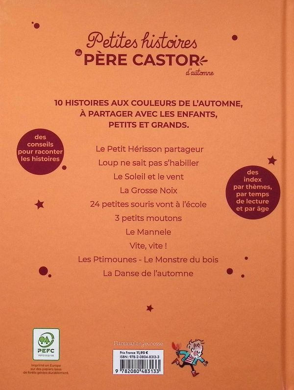 Quatrième de couverture de « Petites histoires du Père Castor d'automne »