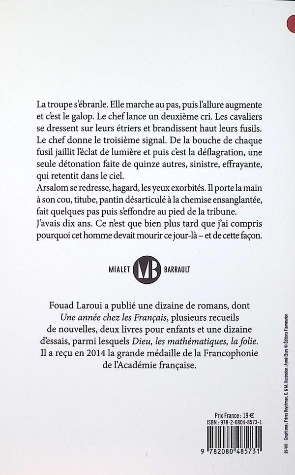 Quatrième de couverture de « La vie, l'honneur, la fantasia : roman »