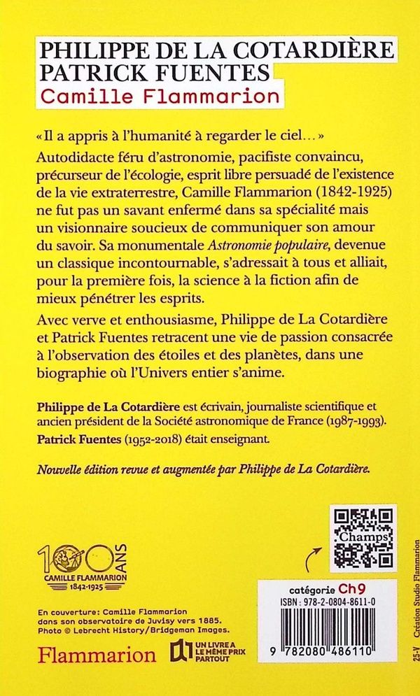 Quatrième de couverture de « Camille Flammarion »