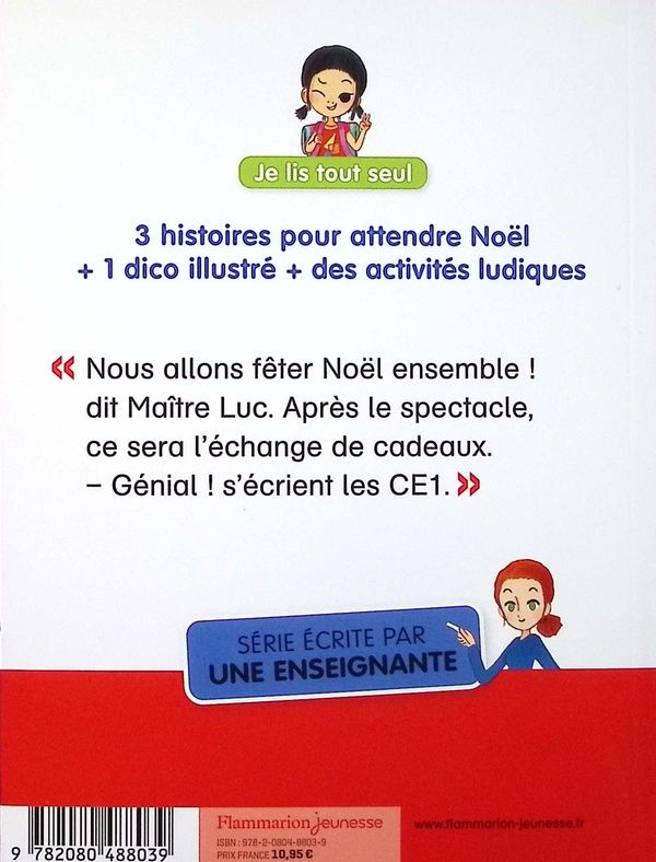 Quatrième de couverture de « Je suis en CE1 : histoires pour Noël »