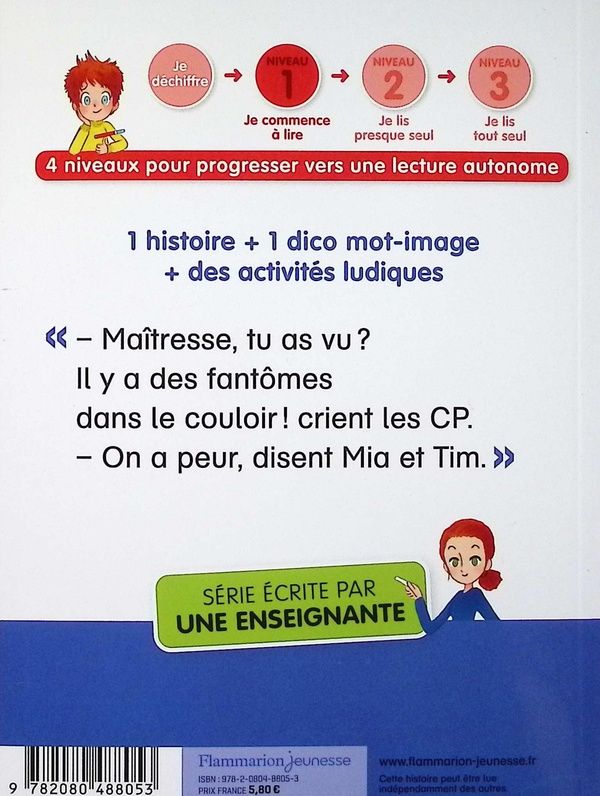 Quatrième de couverture de « Des fantômes à l'école »