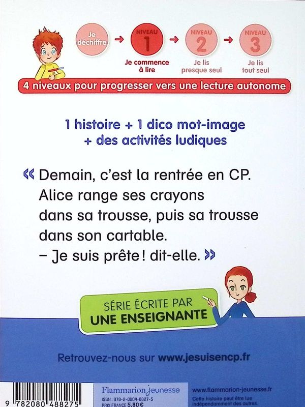 Quatrième de couverture de « Le cartable de la rentrée »
