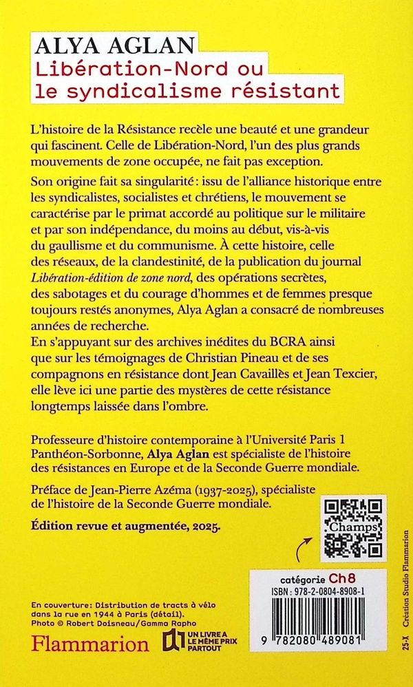 Quatrième de couverture de « Libération-Nord ou Le syndicalisme résistant »