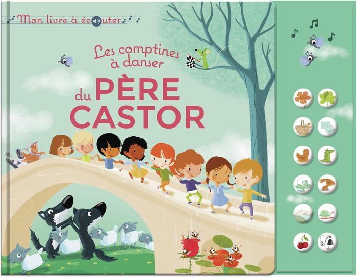 Couverture du livre « LES COMPTINES A DANSER DU PERE CASTOR - MON LIVRE A ECOUTER » de Madeleine Brunelet, librairie Les Contes Infusés à Corte