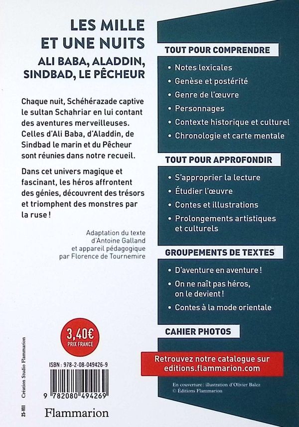 Quatrième de couverture de « Les mille et une nuits »