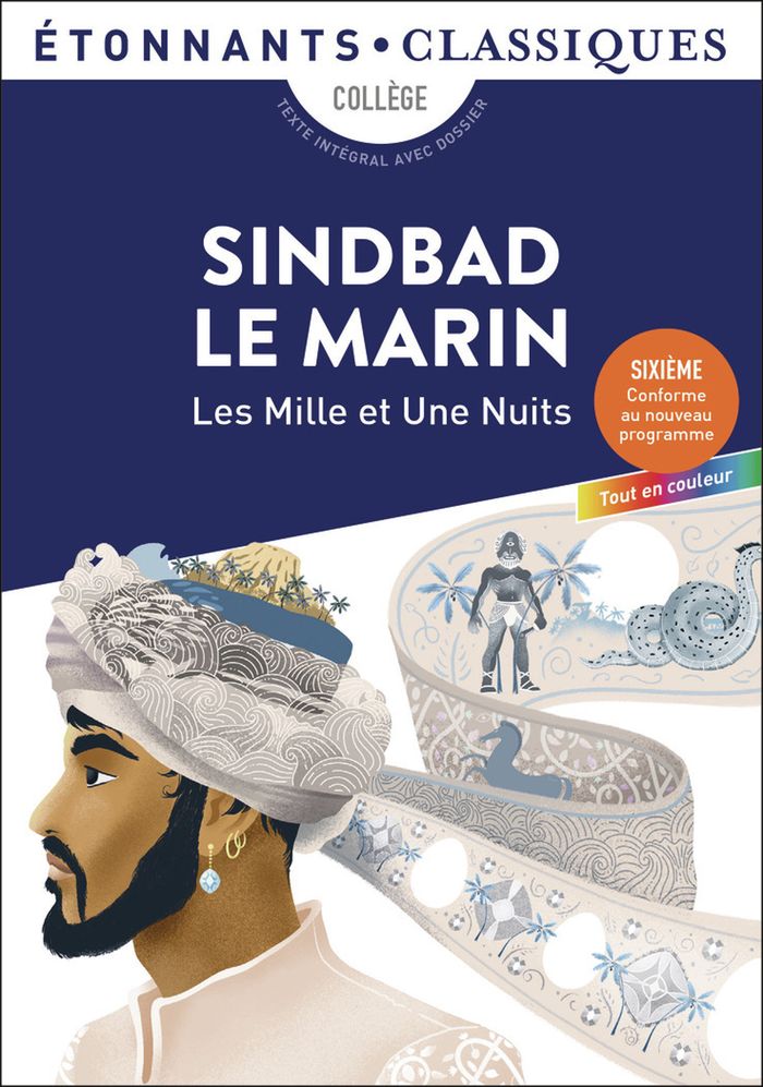 Couverture du livre « Sindbad le marin : Les mille et une nuits » de traduction d'Antoine Galland, librairie Les Contes Infusés à Corte