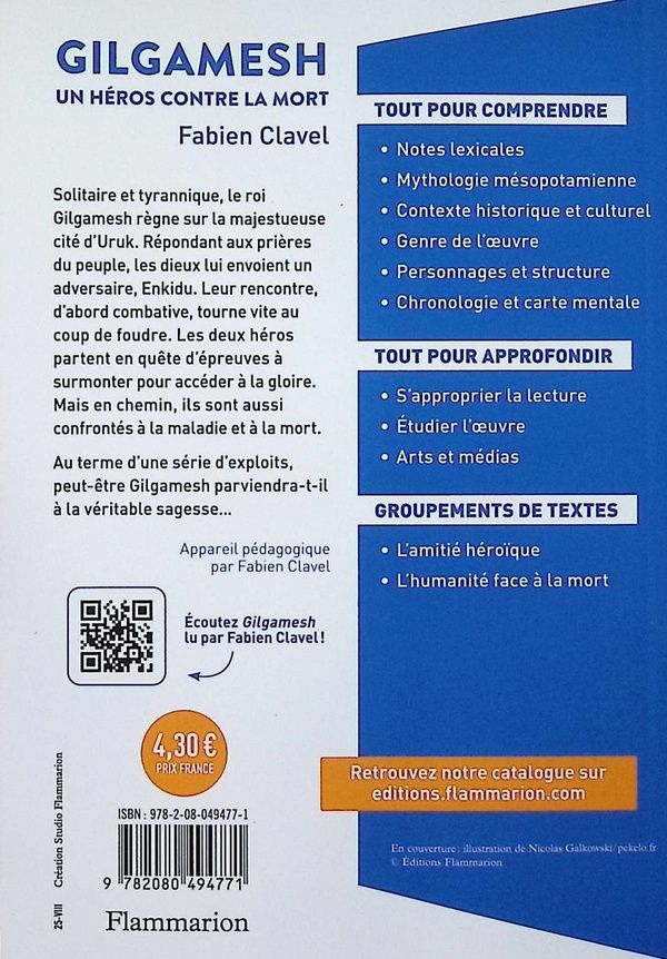 Quatrième de couverture de « Gilgamesh »