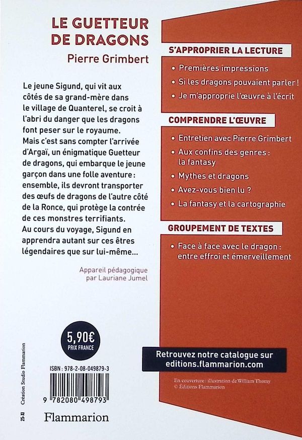 Quatrième de couverture de « Le guetteur de dragons »