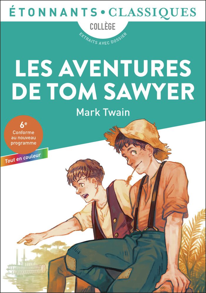 Couverture du livre « Les aventures de Tom Sawyer » de Mark Twain, librairie Les Contes Infusés à Corte
