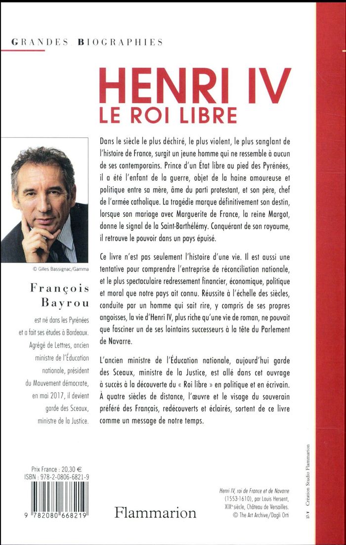Quatrième de couverture de « HENRI IV LE ROI LIBRE »