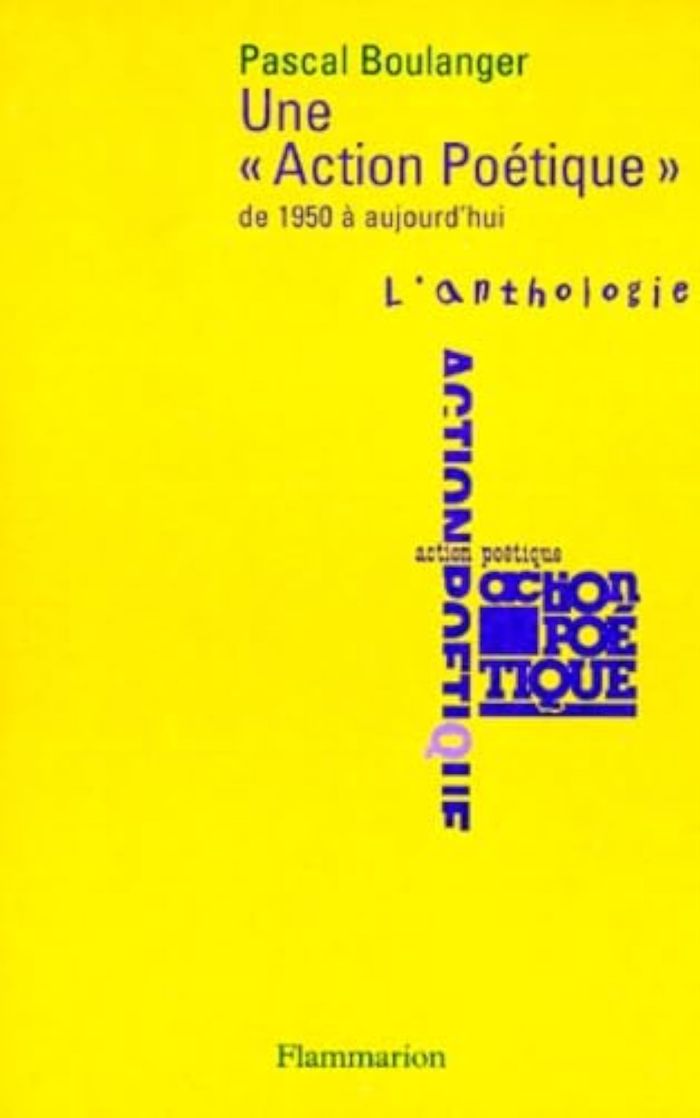 Couverture du livre « UNE "ACTIONPOETIQUE" DE 1950 A AUJOURD'HUI - ILLUSTRATIONS, NOIR ET BLANC », librairie Les Contes Infusés à Corte