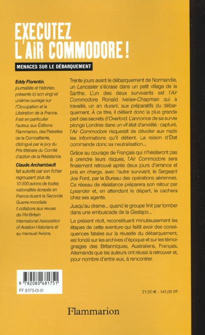 Quatrième de couverture de « EXECUTEZ L'AIR COMMODORE ! »